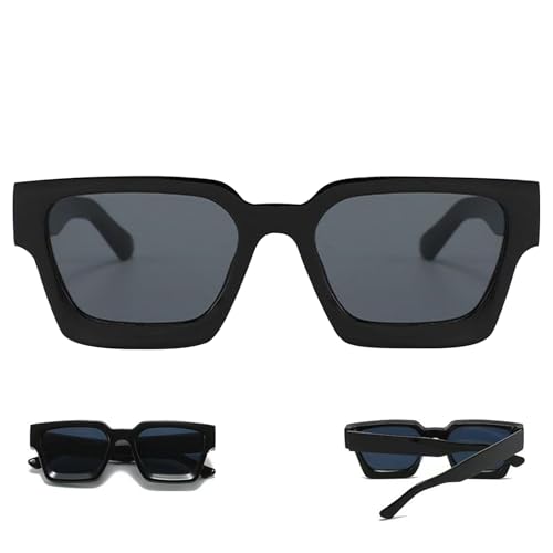 Quadratische Retro Sonnenbrille - Quadratische Sonnenbrille Für Frauen | Retro UV-Schutzbrille | Ergonomische Brille Mit Quadratischem Rahmen UV 400 Für Urlaub, , Autofahren, , Schwarz Quadratische Retro Sonnenbrille - Quadratische Sonnenbrille Für Frauen | Retro UV-Schutzbrille | Ergonomische Brille Mit Quadratischem Rahmen UV 400 Für Urlaub, , Autofahren, , Schwarz von Genérico