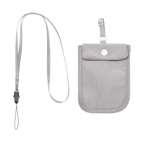 Reise-BH-Geldbörse für Damen, verdeckte BH-Geldbörse, waschbare BH-Geldbörse, BH unter der Kleidung, Geldtasche für BH, verstellbare Tasche, Grau, Consulte la descripción, Siehe Beschreibung von Genérico