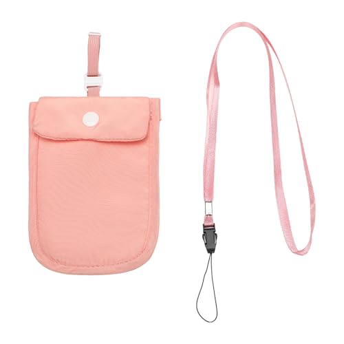 Reise-BH-Tasche für Damen: Versteckte unterirdische BH-Tasche, leichte versteckte Aufbewahrungstasche. Sichern Sie eine kleine Reisebrieftasche mit Hakenverschluss, Pink, Consulte la descripción von Genérico