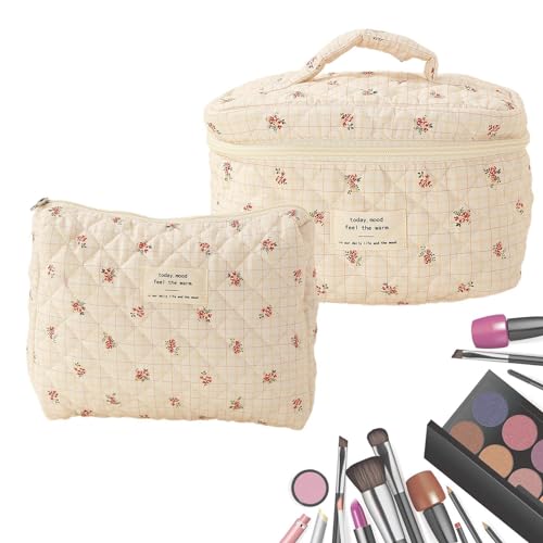 Reise-Kulturbeutel – Reisetasche für Toilettenartikel | Kulturbeutel für Damen auf Reisen | Kulturbeutel für Reisen | 2 Kosmetiktaschen mit Reißverschluss mit großem Fassungsvermögen | Kulturbeutel von Genérico