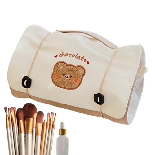 Reise-Make-up-Tasche, faltbar, leicht, Mehrfachtasche, praktische Reißverschlusstasche, Reise-Kosmetik-Organizer mit Tragegriff für persönliche Gegenstände von Ruti, Bär, Consulte la descripción von Genérico