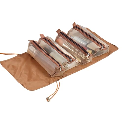 Roll Up Toiletry Bag - Hängende Toiletry Bag | 53 x 22 x 5 cm | Makeup Pouch Organizer | Travel Makeup Organizer, Foldable Packing Organizer for Women, Toiletry Case For Urlaub Business Trips, Dark Roll Up Toiletry Bag - Hängende Toiletry Bag | 53 x 22 x 5 cm | Makeup Pouch Organizer | Travel Makeup Organizer, Foldable Packing Organizer for Women, Toiletry Case For Urlaub Business Trips, Dark von Genérico
