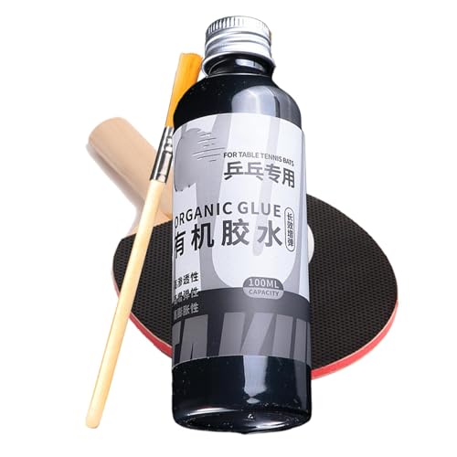 Schläger-Kleber-Set – Pong Glue, Schläger-Reparatur-Set | Tischtennisschläger-Kleber, Tischtennis-Kleber, 100 ml, Tischtennisschläger-Aufkleber mit Klebstoff von Genérico