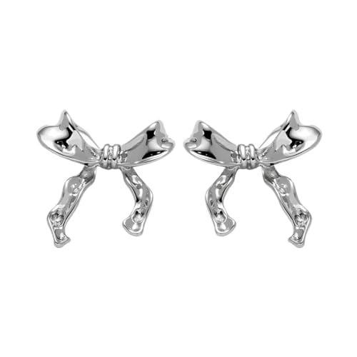 Schleifen-Ohrringe in Schleifenform | stilvolle Ohrringe in Schleifenform - Silberohrringe mit kleiner Schleife, modische Ohrringe mit dynamischer Schönheit für Arbeit, Verabredungen, Consulte la von Genérico