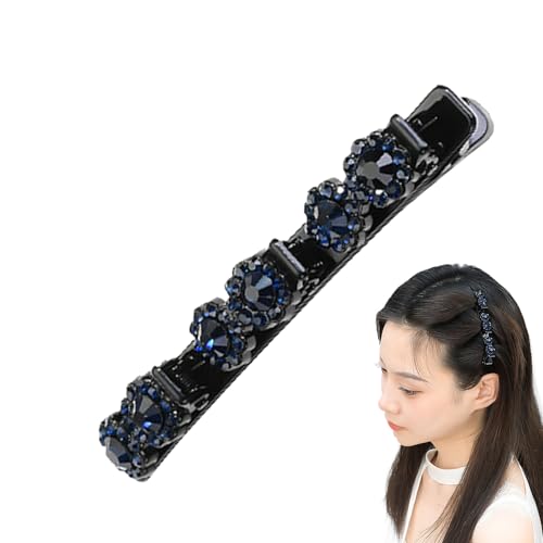 Schmuckstein-Clip – Geflochtene glänzende Haarspangen, elegantes Haar-Accessoire | Lange Lebensdauer und hohe Haarnadel, kein Verrutschen, modischer Hochzeitsschmuck von Genérico