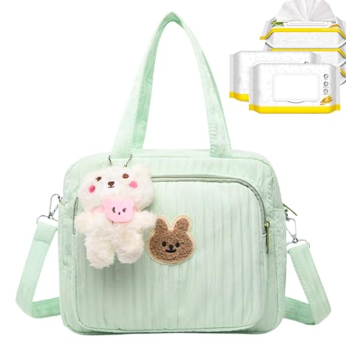 Schulter-Wickeltasche, Messenger-Tasche für Windeln, Wickeltasche mit geteiltem Design, um Gegenstände zu organisieren, Wickeltasche mit mehreren Taschen, tragbare Tasche von Genérico