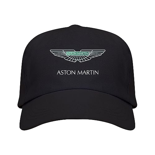Schwarze Kappe mit Aston Martin-Logo für Herren, Schwarz , One size von Genérico