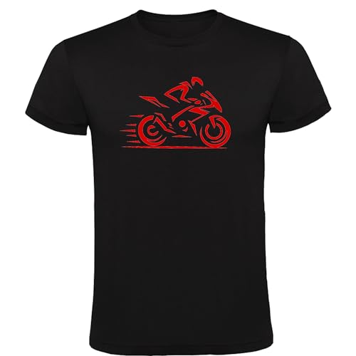 Schwarzes Harley Davidson Logo T-Shirt für Herren, 100 % Baumwolle, Harley-Schädel, Schwarz , XXL von Genérico