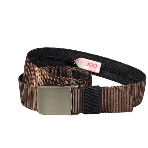 Security Geldgürtel für Reisen I Travel Security Money Belt, Cashsafe Anti-Theft Travel Wallet Belt, Security Money Belt, Cashsafe Anti-Theft Wallet, Safe Travel Anti Theft, Kaffee, Consulte la von Genérico