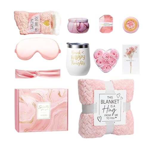 Selbstpflegende Box für Frauen – Geburtstags-Entspannungs-Set | Luxury Comfort Gift Basket Mutter Schwester Freund Gemütliche Flanellverpackung Wohlbefinden für den von Genérico