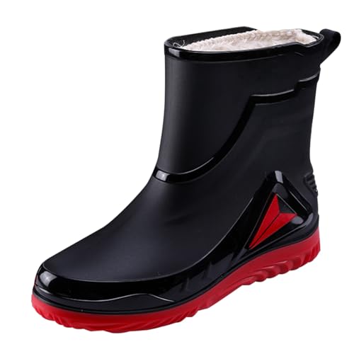 Sicherheitsstiefel für Herren, Winter, Gummi-Fleece-Schuhe, bequem und warm, Industrie-Gummistiefel, wasserdicht, kurz, warme Winterstiefel, rot, 41 EU Sicherheitsstiefel für Herren, Winter, Gummi-Fleece-Schuhe, bequem und warm, Industrie-Gummistiefel, wasserdicht, kurz, warme Winterstiefel, rot, 41 EU von Genérico