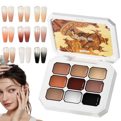 Solider Gelnagellack, Set mit 9 cremigen Farbtönen, Maniküre-Werkzeug mit intensivem Glanz, schnell trocknend, langlebig, für den täglichen Gebrauch von Frauen und Mädchen von Genérico