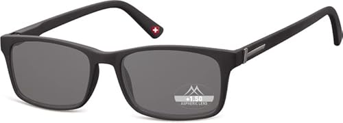 Sonnenbrille +2,5 Herren Damen Montana Eyewear mit dunklen Gläsern (1,5, schwarz) von Generico