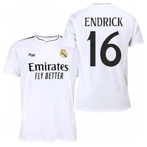 Sportshirt Endrick – Jugend, Talent und Leistung in einem Kleidungsstück, das die nächste Generation von Fußballliebhabern inspiriert, Weiß, S von Genérico