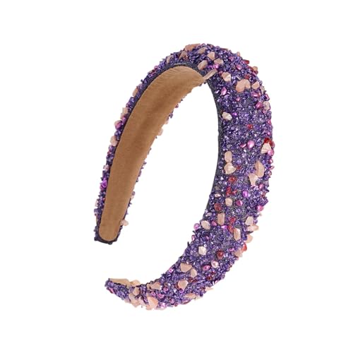 Stirnbänder für Damen, Kopfschmuck mit Schmuck, breite glänzende Haarbänder, modischer Kopfschmuck mit Strasssteinen verziert, elegantes Haar-Accessoire für Damen und Mädchen von Genérico
