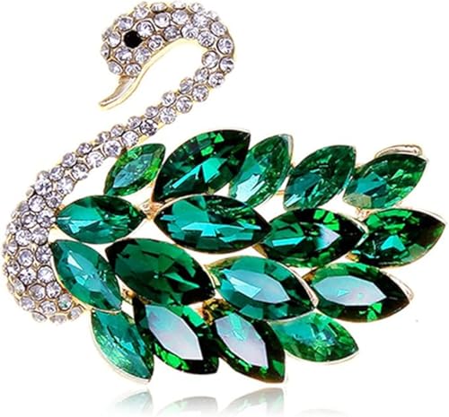 Swan Bullock Brosche Wasserdiamant Tier Brosche Damen Brosche Kleid Schmuck Zubehör, 5cm, Metall von Genérico