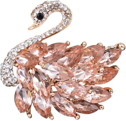 Swan Bullock Brosche Wasserdiamant Tier Brosche Damen Brosche Kleid Schmuck Zubehör, 5cm, Metall von Genérico