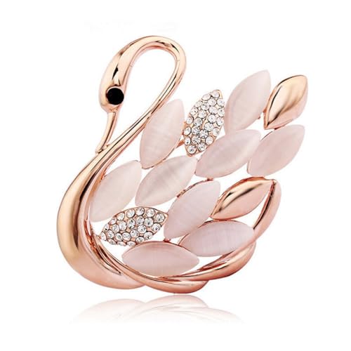 Swan Bullock Brosche Wasserdiamant Tier Brosche Damen Brosche Kleid Schmuck Zubehör, 5cm, Metall von Genérico