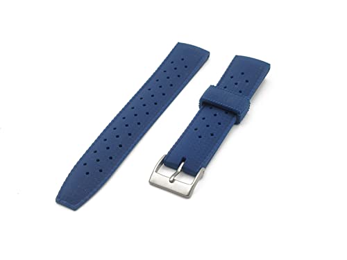 TROPIC ONE MORE STRAP Uhrenarmband für Diver sub Vintage, Blau, 20 mm, mit satinierter Schnalle, kompatibel mit MOONSWATCH von Generico