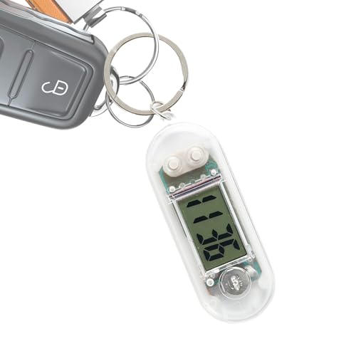 Taschenuhrenanhänger: Robuster Schlüsselanhänger aus Edelstahl, Min-Display, digitales Format, Handy-Karabinerfunktion für das Management der ruhigen Zeit beim Lernen, Studium, Arbeit von Genérico