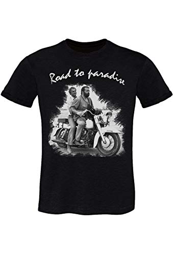 The Legend Road To Paradise 18-70-5 Themen Berühmte Kino Urban Herren Herren 100% Baumwolle geflammt BS, Schwarz , Medium von Generico