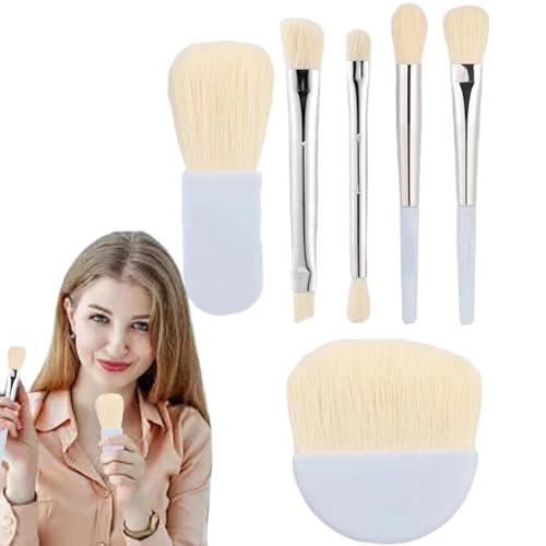 Tragbares Make-up-Pinsel-Set – Kosmetikpinsel-Set mit kompletter Funktion und effizienter – kleines Reise-Set mit 6 Pinseln für Grundierung, Rouge, Bronzer, Lidschatten von Genérico