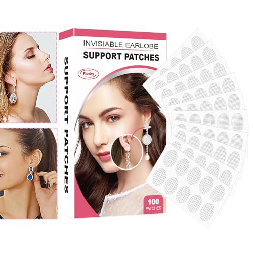 Transparente Ohrring-Stützpflaster - Ohrläppchen-Stützpflaster | 100 Stück/200 Stück unsichtbare wasserdichte Ohrläppchen-Protektoren, bequem, 100PCS, Siehe Beschreibung, Siehe Beschreibung von Genérico