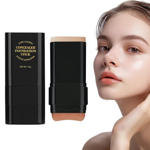 Volldeckender Foundation-Stick für Haut mit doppeltem Kopf, Foundation, 15 g, Doppelcremium, lange Zeit für langes Drehen, Schönheitsroutine für den täglichen Gebrauch und Herrami von Genérico