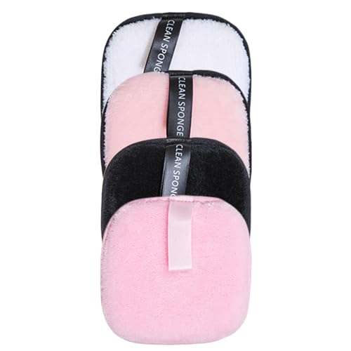 Waschbare Make-up-Entferner-Pads, umweltfreundliches Reinigungstuch, 4 weiche Gesichtsreinigungstücher, Make-up-Entferner-Tuch aus Polyester-Flanell, Schwamm-Gesichts-Pads von Genérico