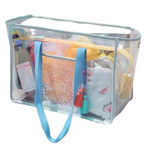 Wasserdichte Schultertasche für Mädchen, transparent, modisch, modisch, Strandtasche mit Reißverschluss, transparent, Mehrzwecktasche für Pool, Urlaub, Outdoor-Aktivitäten, B, Consulte la descripción von Genérico