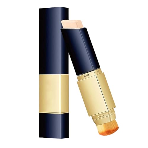 Weißer Foundation-Stick, 2-in-1, Foundation-Stick für reife Haut, farbwechselnder Korrekturstift mit Kosmetikpinsel, langer Halt von Genérico