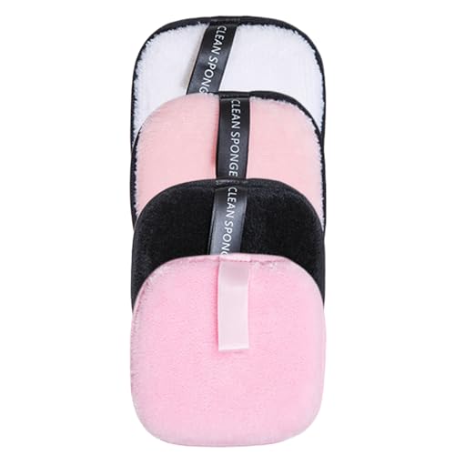 Wiederverwendbare Gesichtsrunden, wiederverwendbare Make-up-Entferner-Pads, 4 wiederverwendbare Gesichtspads zur Gesichtsreinigung, waschbare Make-up-Entferner-Pads für Reisen von Genérico