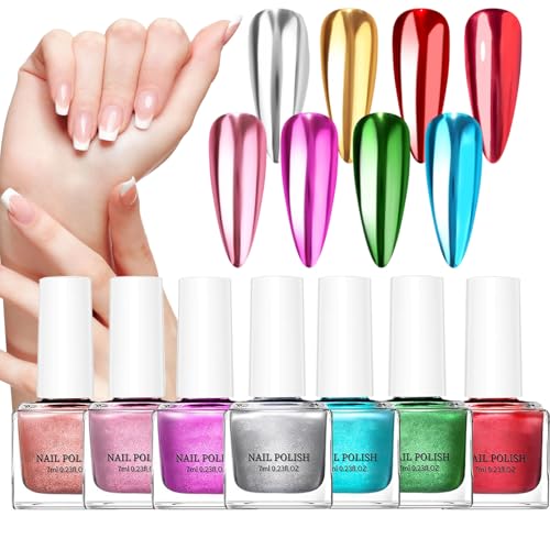 1 sttep Gel Polish Nail Polish 1 Sttep | Schnelltrocknendes Maniküre-Design Acht Farben Für Zuhause Salon Feier | Lang Anhaltender Spiegel Effekt Nagel Gel Polish von Générique