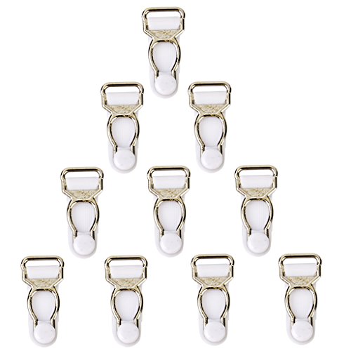 10 Stück Clips Strapsgürtel Clip Haken Griffe Weiß Kleidung Zubehör von Générique