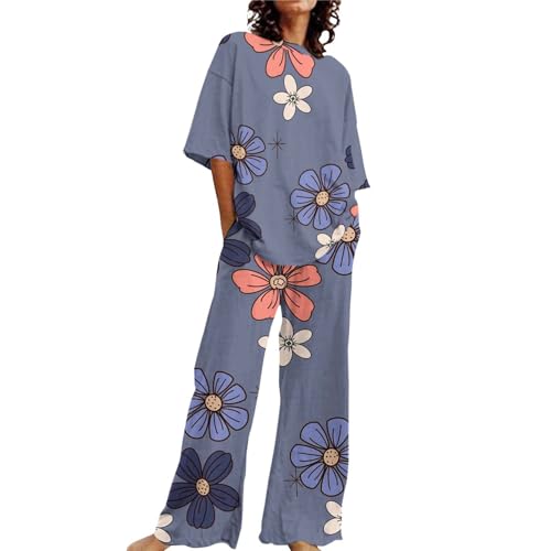 2 Stück kurze Pyjamas für Damen, lockere Hose, Loungewear, für Damen, Sommer-Pyjama, zweiteilig, für Damen, Sommer-Shorts, Nachthemd, 04 # Violett, 42 2 Stück kurze Pyjamas für Damen, lockere Hose, Loungewear, für Damen, Sommer-Pyjama, zweiteilig, für Damen, Sommer-Shorts, Nachthemd, 04 # Violett, 42 von Générique