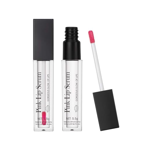 2 x Pink Lip Serum Plumper, Colour Changing Lip Gloss, Glow Color Changing Lip Oil, Hydrating Lip Stain, Create Captivating Lip Shine von Générique