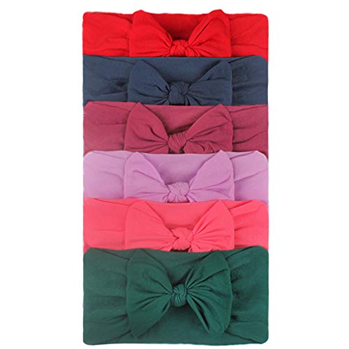 2024-6 Stück Haarband Baby Zubehör Kleinkind Bogen Turban Hüte Mädchen Baby Pflege Haarband Strand (B, One Size) von Générique