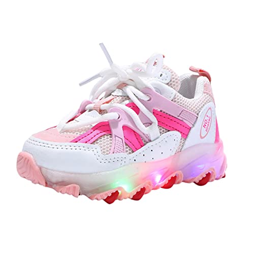 2024 Christmas Christmas Girls Kinder Sport Kinder Baby Schuhe Turnschuhe Leichte Jungen Bling Baby Schuhe Sneaker wasserdicht, Rosa, 23 EU von Générique