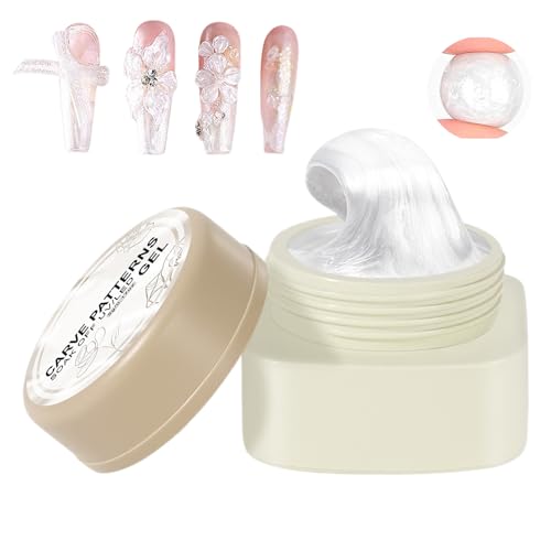 3D-Nagel-Skulptur-Gel, hartes 3D-Formgel, nicht klebend – Easy Dry, 3D-Skulpturnägel – 3D-Nägel | Gell Solid Builder | Verlängerung für harte Nägel 3D | Charm Glue von Générique