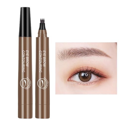 4-Punkt-Augenbrauenstift – wasserfester, langanhaltender -Stift | flüssiger Augenbrauenstift mit 4 Spliss, präzises Augenbrauen-Make-up für einen natürlichen und lang anhaltenden Effekt von Générique