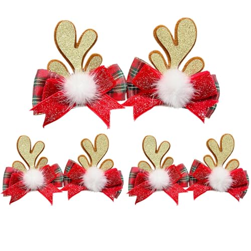 6 Weihnachts-Haarspangen für Frauen, Haar-Accessoires aus Hirschgeweih, niedliche Haarspangen für Urlaub, Elchholz, Haarspangen aus Rentierholz 6 Weihnachts-Haarspangen für Frauen, Haar-Accessoires aus Hirschgeweih, niedliche Haarspangen für Urlaub, Elchholz, Haarspangen aus Rentierholz von Générique