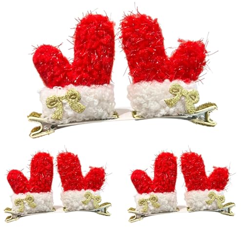 6 Weihnachts-Haarspangen für Frauen, Haar-Accessoires aus Hirschgeweih, niedliche Haarspangen für Urlaub, Elchholz, Haarspangen aus Rentierholz von Générique