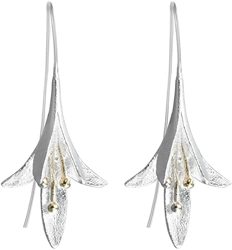 925 Sterling Silber Modisch Elegant Glänzend Gänseblümchen Lotusblume Ginko Ohrring für Freund Liebhaber Geburtstagsgeschenk Frauen von Générique