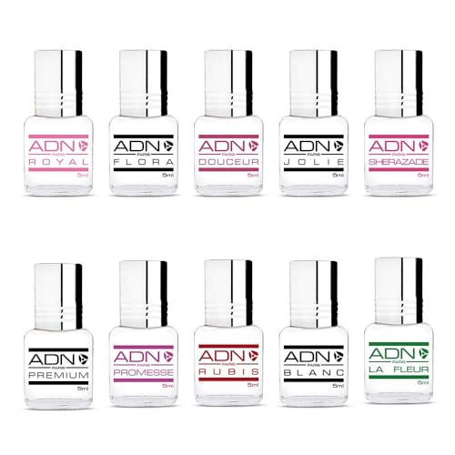 ADN Premium Parfum-Set für Damen - 10 x 5 ml Parfümöl Roll-on - arabischer Damenduft auf Basis von Misk Oil Attar Scent von Générique