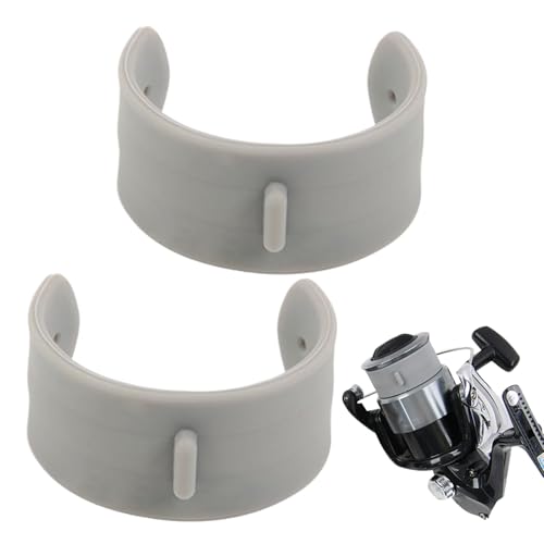 Angelrollenschutz – Angelschnurhalter Clip | 2-teiliger Schutz, hohe Elastizität für Abenteuer, Fischer Reisen, Männer, Frauen, Outdoor, Angelrad mit drehbarem Rad, Se référer au descriptif, Siehe von Générique