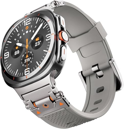 Armband aus fluoriertem Gummi für Galaxy Watch 7 Ultra, Armband 47 mm, langlebiges und leichtes Zubehör, ideal für Sport und Fitness, kompatibel mit Samsung Galaxy Watch Ultra, Ultra 47 mm Armband aus fluoriertem Gummi für Galaxy Watch 7 Ultra, Armband 47 mm, langlebiges und leichtes Zubehör, ideal für Sport und Fitness, kompatibel mit Samsung Galaxy Watch Ultra, Ultra 47 mm von Générique