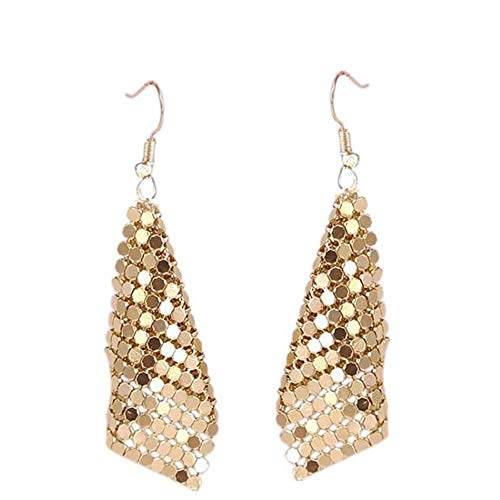 Attractive Design Charme Pailletten Ohrringe Damen Geometrisch Rund Glänzend Dangle Ohrring Schmuck Gold Farbe Zuverlässige Qualität von Générique