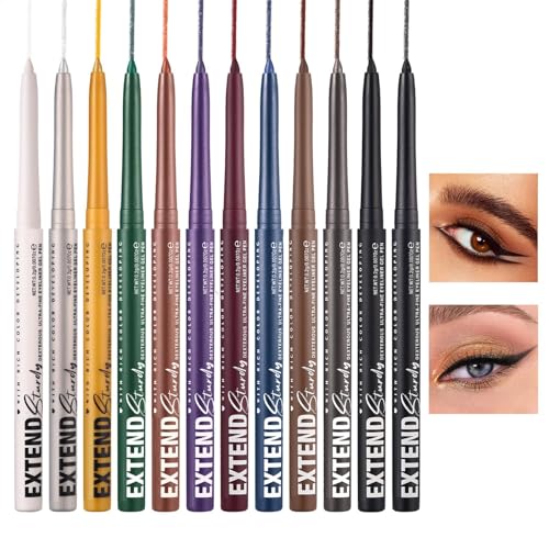 Augen Liner Set Augenliner Set - 12 Farben Wasserdichte Lidschattenstifte | Langlebige professionelle Gelstifte, Kosmetik-Set von Augen Liner Set Augenliner Set - 12 Farben Wasserdichte Lidschattenstifte | Langlebige professionelle Gelstifte, Kosmetik-Set von von Générique