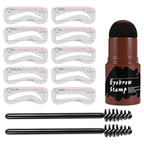 Augenbrauen-Schablonen-Set – 10 Stück wasserdichte Augenbrauen-Vorlage | Professionelle Augenbrauen-Stempel-Schablonen für natürlich aussehende Augenbrauen, einfach zu Hause zu verwenden, ideal für von Générique