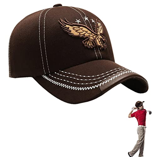 Baseball Cap mit Adler bestickt | Golf Cap Sommer Outdoor Damen Sport Sonnenhut aus atmungsaktiver Baumwolle, bestickt mit Adler, kreative Baseball Cap Generic von Générique